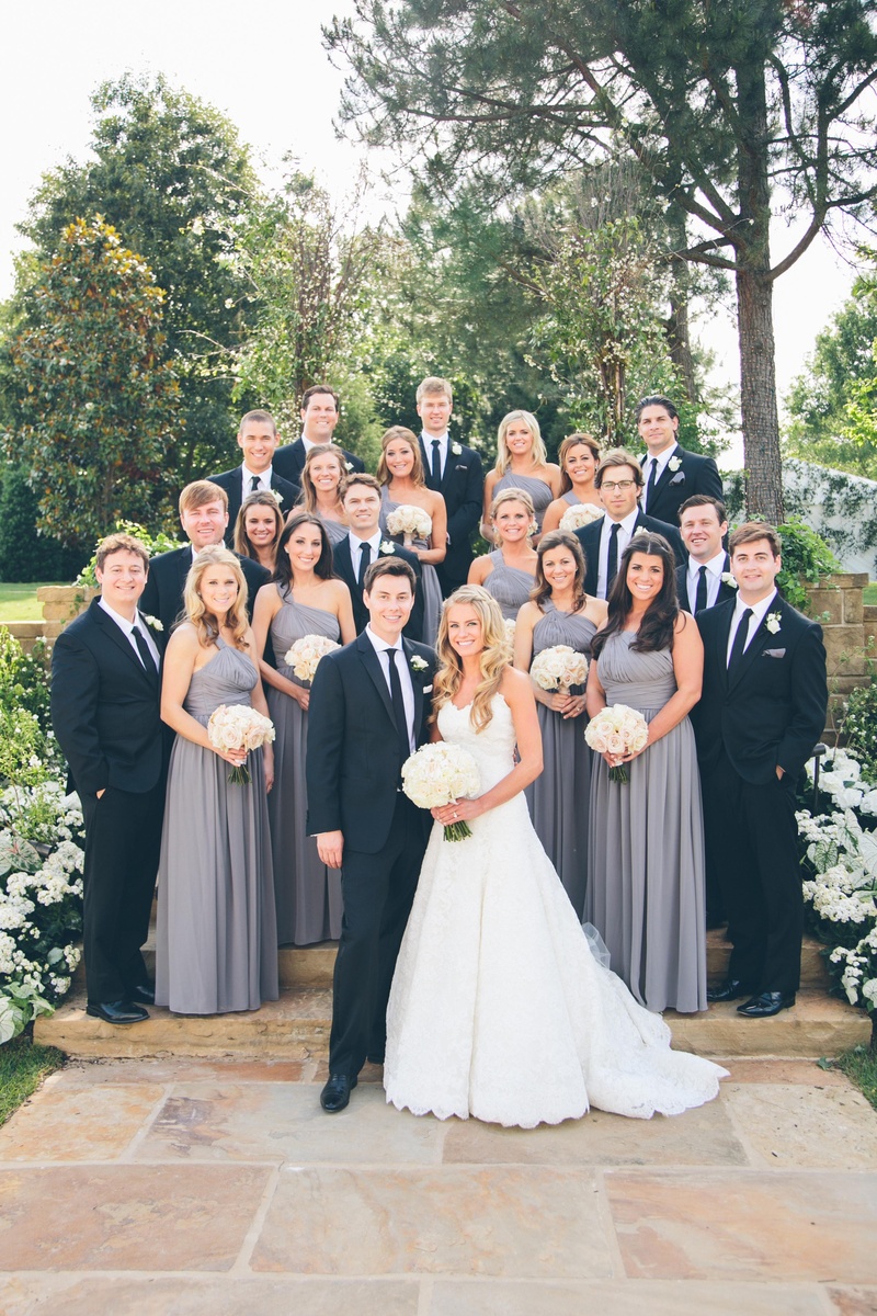 The Wedding Party
Photography: David %26 Tammy Molnar
Read More:
http://www.insideweddings.com/weddings/an-exquisite-backyard-wedding-in-tennessee/532/ Young couple with bridesmaids and groomsmen