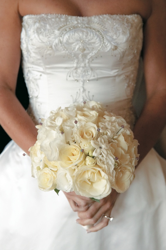 Ivory Wedding Bouquet
Photography: Tony Florez Photography
Read More:
http://www.insideweddings.com/weddings/grand-ballroom-wedding-at-the-ritz-carlton-in-southern-california/97/ Bridal bouquet with stephanotis and rose blossoms and jewels