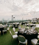 Rooftop Reception with Bistro Lights
Photography: Kevin Le Vu Photography
Read More:
http://www.insideweddings.com/weddings/california-rooftop-wedding-with-a-modern-twist-on-old-hollywood/1159/ rooftop wedding reception, grey chairs with gold, bistro lights, astroturf