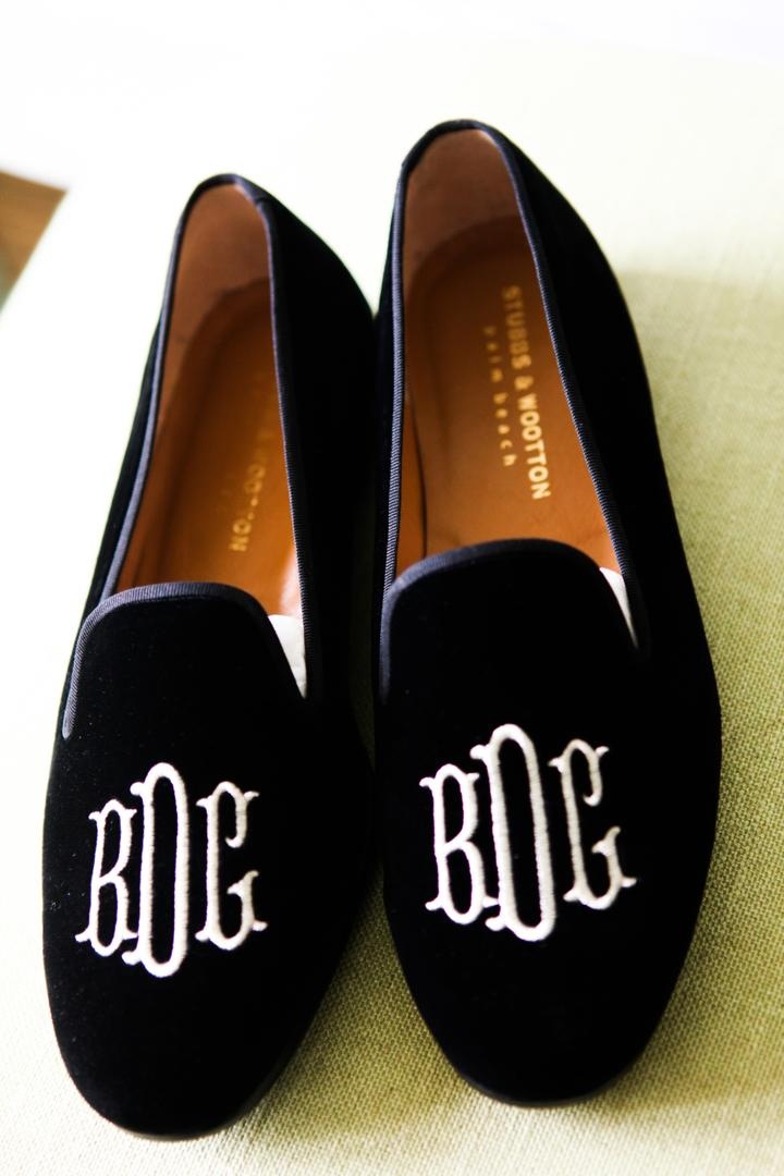 Shoes & Bags Photos Monogrammed Slippers Inside Weddings