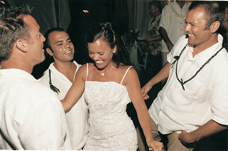 Bride and Groom Dance With Guests
Photography: David Michael Photography
Read More:
http://www.insideweddings.com/weddings/tropical-seaside-wedding-in-lanai-hawaii/60/ dancing guests surround bride