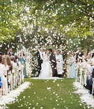Explosion of Petals at First Kiss
Photography: Allison Lewis Photography
Read More:
http://www.insideweddings.com/weddings/elegant-alfresco-garden-party-wedding-with-pastel-color-palette/1024/ explosion of rose petals as bride and groom kiss