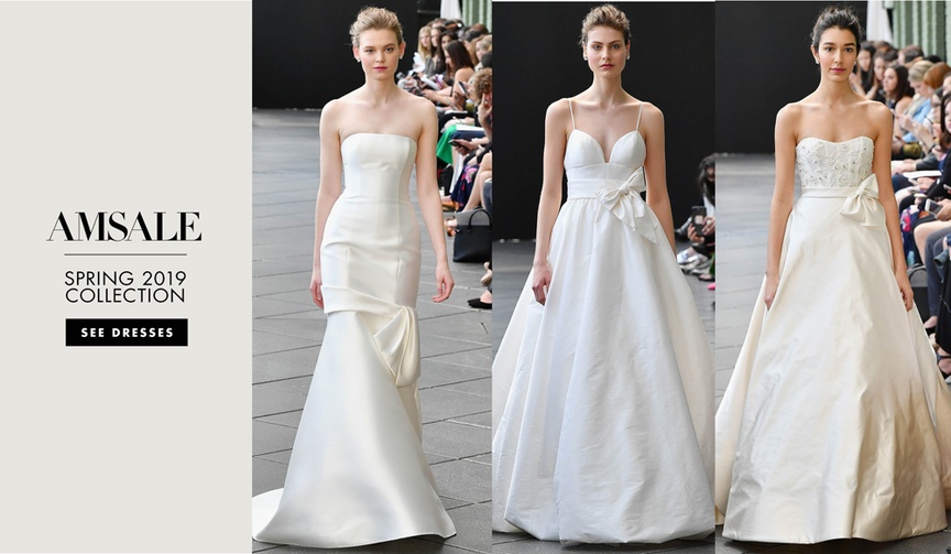 Amsale Spring 2019 Bridal Collection
Article: Elegant, Timeless Gowns from Amsale Spring 2019
Photography: Courtesy of Amsale
Read More:
http://www.insideweddings.com/news/fashion/elegant-timeless-gowns-from-amsale-spring-2019/4358/ Amsale and Nouvelle Amsale spring 2019 bridal collection wedding dresses