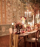 Table Runner with Tassle
Photography: Facibeni Fotografia
Read More:
http://www.insideweddings.com/weddings/anniversary-dinner-in-florence-inspired-by-still-life-paintings/1266/ renaissance inspired tablescape in palace in florence, fabric table runner with tassel from candle