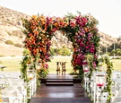 Colorful Ceremony Chuppah at Ranch