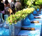 Blue and Green Tablescape