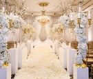 White and Gold Ceremony Decorations