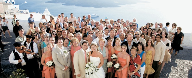 The Couple's Family and Friends
Photography: Mark Nixon Photographer
Read More:
http://www.insideweddings.com/weddings/destination-wedding-on-the-greek-island-of-santorini/207/ Wedding guests in Santorini, Greece