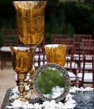 Gold Vases and Mirror
Photography: Apertura Photo
Read More:
http://www.insideweddings.com/weddings/persian-wedding-with-western-influence-in-napa-valley-california/255/ gold vases in varying heights