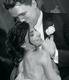 Bride and Groom Dancing
Photography: Lawrence Crandall Photography
Read More:
http://www.insideweddings.com/weddings/fall-inspired-california-wedding-nyc-themed-after-party/212/ Black and white photo of newlyweds embrace