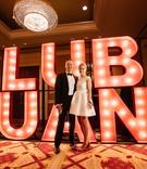 "Club Chuang" After-Party Sign
Photography: Karlisch Studio
Read More:
http://www.insideweddings.com/weddings/classic-ceremony-at-smu-chapel-ballroom-reception-in-dallas/731/ Oversized marquee lighting sign for after-party and bride in after-party dress
