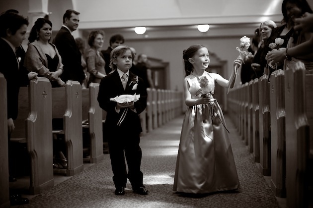 Church Children Attendants
Photography: Jessica Lewis Photography
Read More:
http://www.insideweddings.com/weddings/summer-wedding-at-the-sls-hotel-beverly-hills-california/460/ Black and white photo of flower girl handing flowers to guests