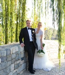 The First Look
Photography: Simone %26 Martin Photography
Read More:
http://www.insideweddings.com/weddings/sophisticated-wedding-at-southern-california-estate/296/ Bride and groom on stone bridge in wedding attire