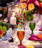 Etched Glassware %26 Colorful Goblets
Photography: Laurie Bailey Photography
Read More:
http://www.insideweddings.com/weddings/outdoor-jewish-ceremony-reception-with-colorful-bohemian-decor/1330/ colorful wedding decor colored goblets orange green glasses etched wine glasses boho chic wedding