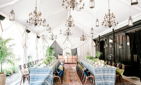 Boho-Chic Rooftop Bridal Shower
Photography: Haley Richter Photography
Read More:
http://www.insideweddings.com/weddings/summer-in-the-city-rooftop-bridal-shower-inspiration-in-new-york/1262/ rooftop bridal shower nomad hotel new york blue white linens personalized pillows drapery lanterns