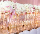 Row of Centerpieces on King's Table