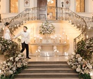 Couple at Oheka Castle Staircase