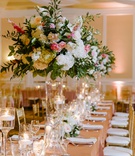 Long Candlelit Reception Table
Photography: Caroline Lima Photography
Read More:
http://www.insideweddings.com/weddings/catholic-ceremony-classic-ballroom-reception-in-charlotte-nc/1314/ wedding reception long rectangle table blush linen tall centerpiece white pink greenery candless