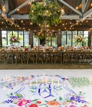 Colorful Custom Dance Floor
Photography: Vue Photography
Read More:
http://www.insideweddings.com/weddings/southern-labor-day-weekend-wedding-with-vibrant-color-palette/1342/ wedding reception rustic elegant white dance floor with colorful monogram pink red orange purple