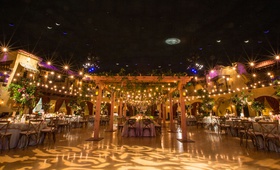Outdoor-Inspired Wedding Reception
Photography: Nathaniel Edmunds Photography
Read More:
http://www.insideweddings.com/weddings/church-ceremony-ballroom-soiree-inspired-by-the-streets-of-italy/1130/ Indoor ballroom wedding reception at unique venue in Indiana light patio lights gobo projection