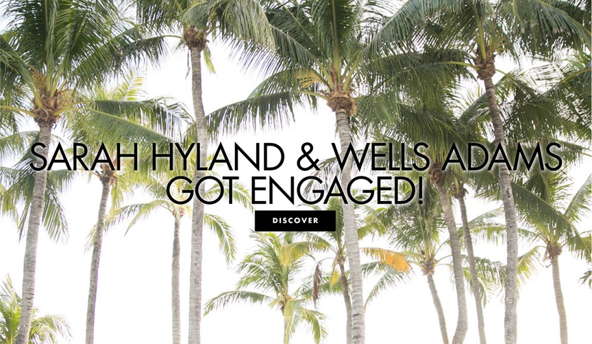 Sarah Hyland and Wells Adams are Engaged!'Modern Family' and Wells Adams from 'The Bachelorette' Got Engaged!dams are Engaged!
Article: Sarah Hyland and Wells Adams Are Engaged!
Photography: John Cain Photography
Read More:
http://www.insideweddings.com/news/celebrity-style/sarah-hyland-and-wells-adams-are-engaged/4855/ Modern Family actress Sarah Hyland and Bachelor Bachelorette Wells Adams are engaged