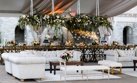 Head Table %26 Wedding Lounge Area
Photography: Leppert Photography
Read More:
http://www.insideweddings.com/weddings/autumnal-alfresco-garden-ceremony-tented-reception-in-cincinnati/1168/ wedding reception head table flower chandelier lounge areas chesterfield sofas tufted wood tables
