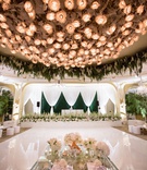 Sweetheart Table with View of Live Band
Photography: Duke Photography
Read More:
http://www.insideweddings.com/weddings/luxurious-alfresco-ceremony-ballroom-reception-in-beverly-hills/1161/ wedding reception white dance floor with sweetheart table crystal and flower decor live band stage