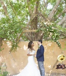 Vintage and Modern Altar
Photography: Fully Alive Photography
Read More:
http://www.insideweddings.com/weddings/roaring-twenties-garden-party-inspirational-wedding-shoot/1230/ great gatsby inspired garden wedding styled shoot with octagon frame altar, interracial couple 1920s
