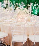 Classic Reception Décor
Photography: Jana Williams Photography
Read More:
http://www.insideweddings.com/weddings/classically-elegant-alfresco-ceremony-ballroom-reception-in-ojai/1320/ wedding reception with clear chiavari chairs, blush linens, ivory centerpiece with tapered candles