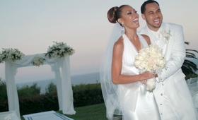 Bride and Groom at Ceremony Site
Photography: Mitch Burmeister %26 Scott Preston
Read More:
http://www.insideweddings.com/weddings/glamorous-blue-white-wedding-at-the-bel-air-bay-club/104/ Lisa Coffey and Demetrius Spencer at wedding