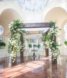 Wooden Chuppah, White Flowers %26 Greenery
Photography: Eli Turner Studios
Read More:
http://www.insideweddings.com/weddings/ballroom-wedding-with-unique-garden-elements-in-washington-dc/819/ couples wooden tallit chuppah bedecked white flowers green foliage for traditional jewish ceremony