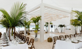 Tented Wedding Reception on the Sand
Photography: Grant Daniels Photography
Read More:
http://www.insideweddings.com/weddings/destination-wedding-with-tent-reception-on-the-beach-in-the-bahamas/1303/ wedding reception on white sand beach bahamas tropical decor green palms white paper lanterns decor
