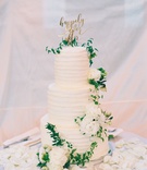 Cake Made by Mother of Groom
Photography: Mallory Dawn Photography
Read More:
http://www.insideweddings.com/weddings/outdoor-jewish-ceremony-luxe-reception-at-vibiana-in-downtown-la/1259/ wedding cake with buttercream fresh white flowers greenery gold happily ever after cake topper