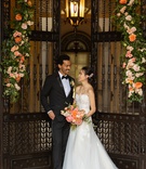 Gate Adorned with Florals
Photography: Collin Pierson Photography
Read More:
http://www.insideweddings.com/weddings/romantic-garden-inspired-styled-wedding-shoot-with-peach-hues/1191/ wedding inspiration styled shoot, bride in mira zwillinger, groom in tuxedo, gate with peachy floral