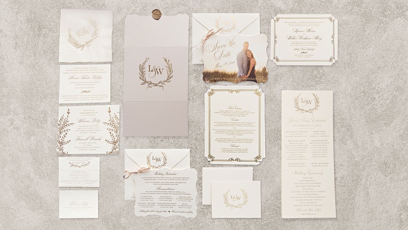 Classic Invitation Suite with Monogram
Photography: Carasco Photography
Read More:
http://www.insideweddings.com/weddings/traditional-ceremony-glamorous-garden-inspired-tented-reception/943/ Wedding monogram on wedding invitation suite items gold details white stationery save the date photo