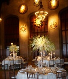 Reception Décor
Photography: Dalal Photography
Read More:
http://www.insideweddings.com/weddings/elegant-affair-at-the-university-club-chicago/357/ Wedding reception tables with white tablecloths, flowers, and candles