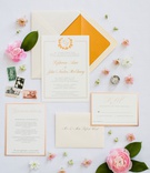 Classic Summer Wedding Invitation
Photography: Caroline Lima Photography
Read More:
http://www.insideweddings.com/weddings/catholic-ceremony-classic-ballroom-reception-in-charlotte-nc/1314/ wedding invitation charlotte north carolina wedding monogram gold border orange yellow elegant foil