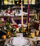 Rustic Old-Europe Themed Tablescape
Photography: Vue Photography
Read More:
http://www.insideweddings.com/weddings/baroque-autumn-wedding-with-deep-wine-tones-in-north-carolina/770/ rustic wine colored old europe themed tablescape with dark candles and deep florals gold plates