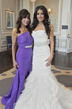 Photography: Carasco Photography
Read More:
http://www.insideweddings.com/inspiration/board/262/msimpson/dazzling-mother-of-the-bride-dresses/ Bride in Vera Wang wedding dress with mother of bride in purple Elde De La Rosa gown