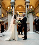 Indoor Museum Ceremony
Photography: Artisan Events
Read More:
http://www.insideweddings.com/weddings/breathtaking-blue-wedding-at-the-art-institute-of-chicago/251/ Art Institute Chicago grand staircase ceremony
