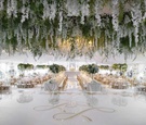 Lush Florals Over White Dance Floor