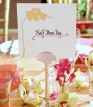 Table Card
Photography: Michelle Walker Photography
Read More:
http://www.insideweddings.com/weddings/colorful-wedding-with-chinese-traditions-at-the-ritz-carlton/241/ Wedding reception table card with a drawn orchid