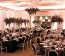 Mix of Tables with Black Linens