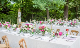 Garden Wedding Reception in France
Photography: Pierre Torset - Paris Photographer
Read More:
http://www.insideweddings.com/weddings/elegant-outdoor-summer-destination-wedding-at-a-garden-in-france/1268/ outdoor wedding reception in france white table wood vineyard chairs pink white flowers gold candles