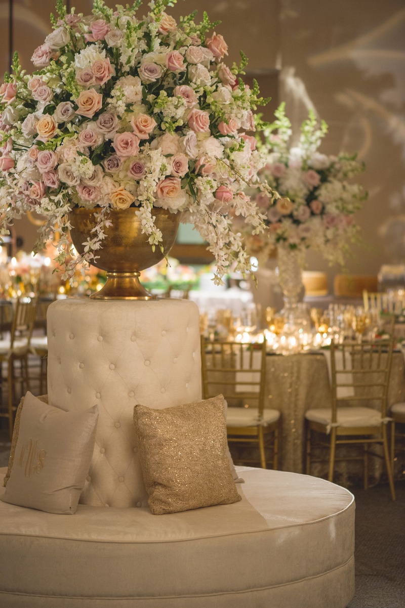 Reception Décor Photos Chic Round Lounge Sofa at Wedding Inside