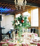 Winter Centerpiece in Industrial Venue
Photography: Carrie King Photography
Read More:
http://www.insideweddings.com/weddings/chic-winter-wedding-at-a-church-industrial-artsy-venue-in-denver/1289/ wedding reception industrial denver venue brick wall winter greens deep reds burgundy gold reception