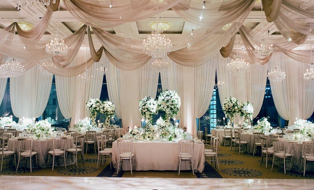Glamorous Amp Sophisticated Garden Themed Ballroom Wedding In