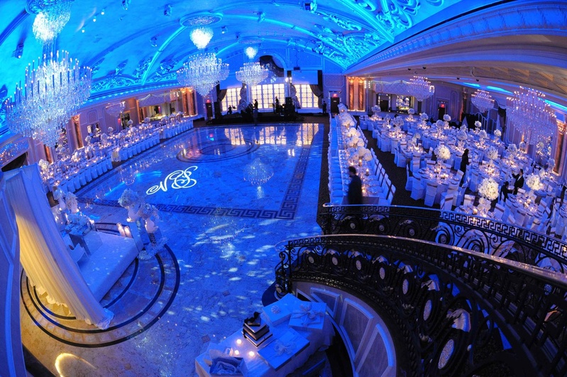 Ballroom
Photography: Josh Lynn Photography
Read More:
http://www.insideweddings.com/weddings/purple-white-gold-new-jersey-celebration/339/ Wedding reception at the ballroom of The Venetian, NJ