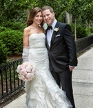 Bride with Peony Bouquet %26 Groom
Photography: KingenSmith
Read More:
http://www.insideweddings.com/weddings/elegant-wedding-with-blush-ivory-and-gold-palette-in-chicago/769/ Bride strapless Vera Wang wedding dress with ruffle skirt, groom in tuxedo, and pink peony bouquet