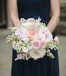Spring Bridesmaid Bouquet
Photography: Millie Holloman Photography
Read More:
http://www.insideweddings.com/weddings/navy-blue-gold-and-ivory-wedding-at-duke-university/558/ Rose and peony wedding flowers in pink and white